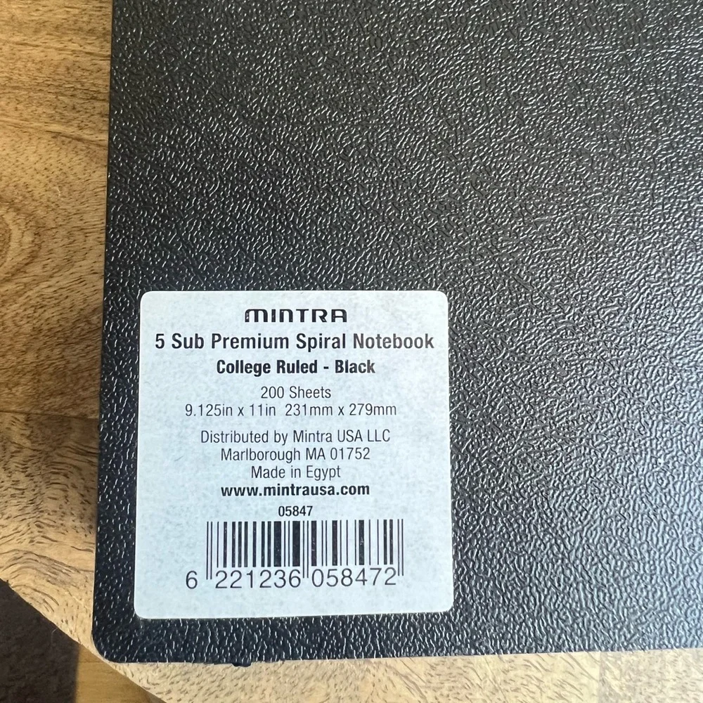 Mintra 5 Subject Premium Notebook with Two Pen Packs Bundle